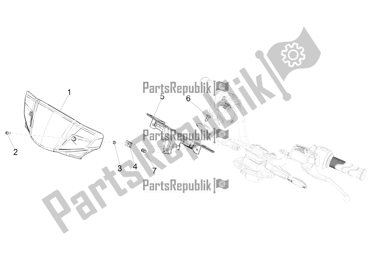 All parts for the Handlebars Coverages of the Piaggio Piaggio 1 Motorcycle 2022