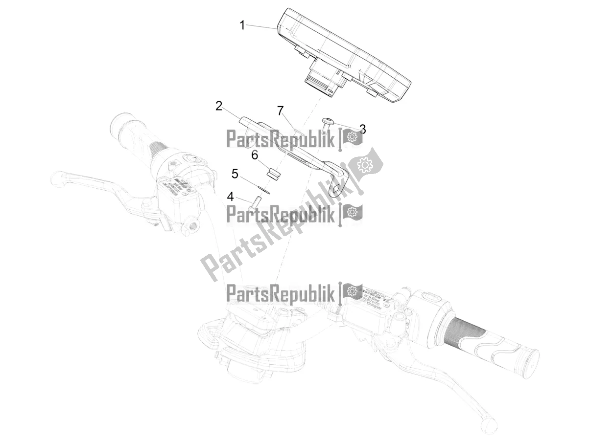 All parts for the Meter Combination - Cruscotto of the Piaggio Piaggio 1 Motorcycle 2022