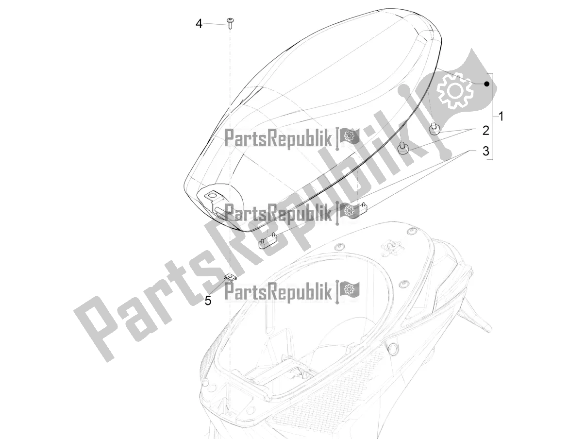 All parts for the Saddle/seats of the Piaggio Piaggio 1 Motorcycle 2022