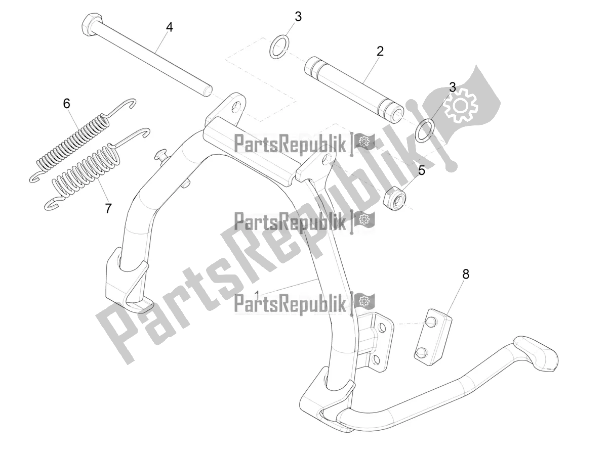 All parts for the Stand/s of the Piaggio Piaggio 1 Motorcycle 2022