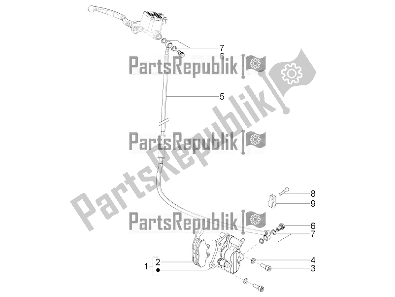 Toutes les pièces pour le Tuyaux De Freins - étriers du Piaggio Typhoon 125 4T 2V 2016