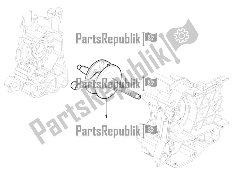 All parts for the Crankshaft of the Piaggio Typhoon 125 4T 2V 2016