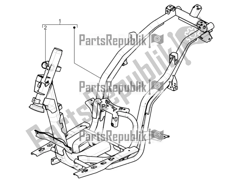 All parts for the Frame/bodywork of the Piaggio Typhoon 125 4T 2V 2016