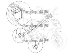 interruttori del telecomando - batteria - avvisatore acustico