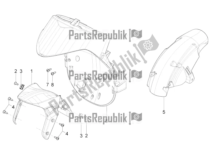 Toutes les pièces pour le Logement De Roue - Garde-boue du Piaggio Typhoon 125 4T 2V 2016