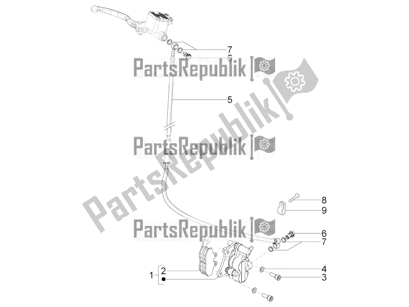 Todas as partes de Tubos De Freios - Pinças do Piaggio Typhoon 125 4T 2V 2017
