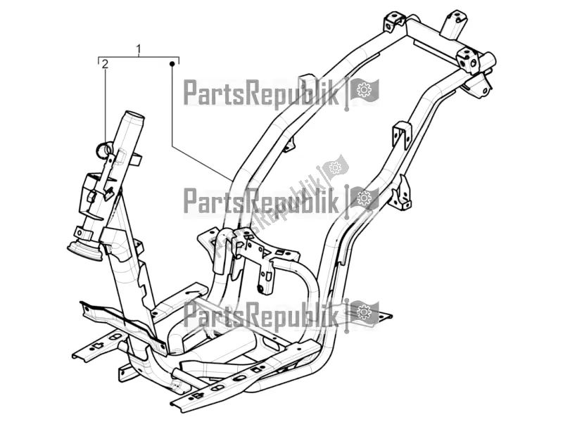 Alle onderdelen voor de Frame / Carrosserie van de Piaggio Typhoon 125 4T 2V 2017