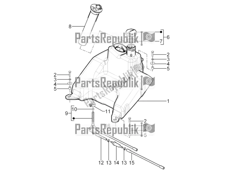 Toutes les pièces pour le Réservoir D'essence du Piaggio Typhoon 125 4T 2V 2017