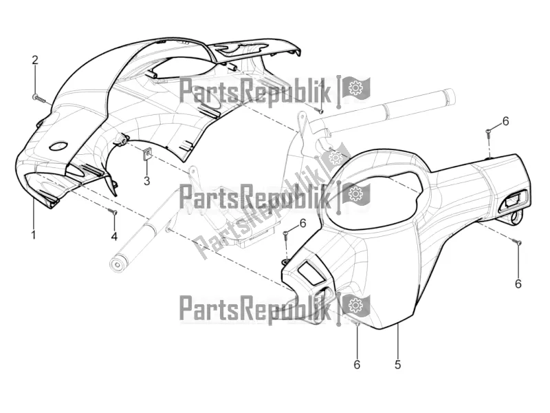 Toutes les pièces pour le Couvertures De Guidon du Piaggio Typhoon 125 4T 2V 2017