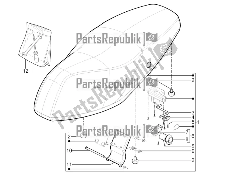 Toutes les pièces pour le Selle / Sièges du Piaggio Typhoon 125 4T 2V 2017