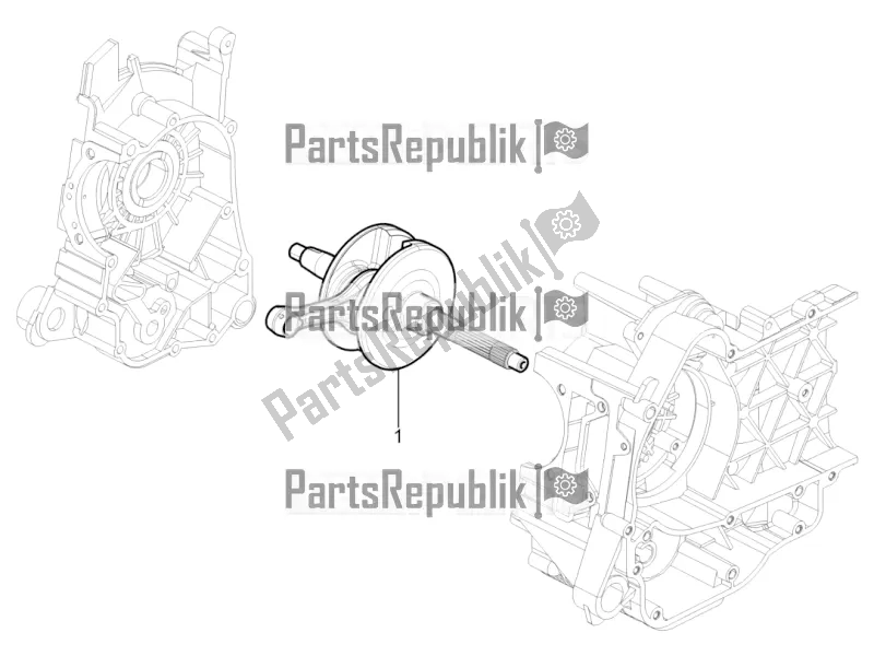 All parts for the Crankshaft of the Piaggio Typhoon 125 4T 2V 2018