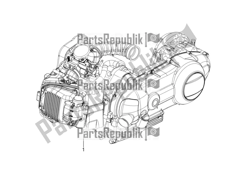 All parts for the Engine, Assembly of the Piaggio Typhoon 125 4T 2V 2018