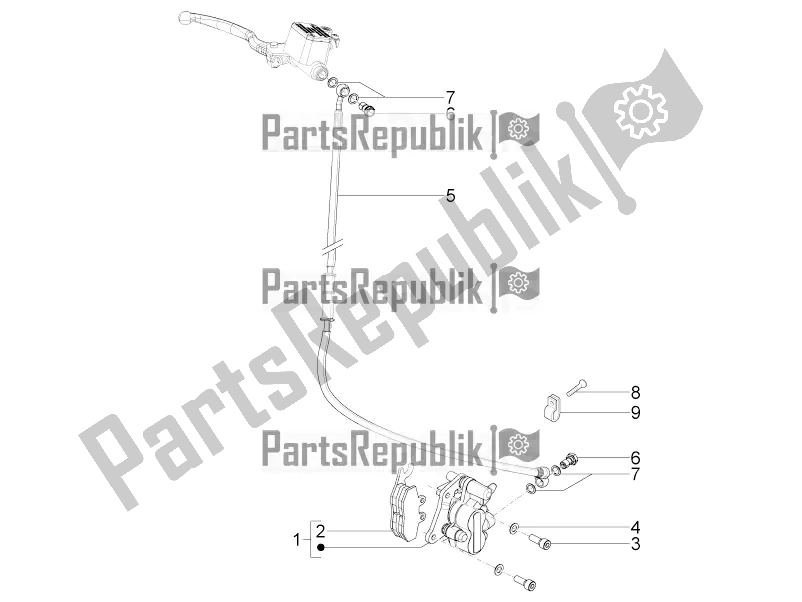 Toutes les pièces pour le Tuyaux De Freins - étriers du Piaggio Typhoon 125 4T 2V 2019