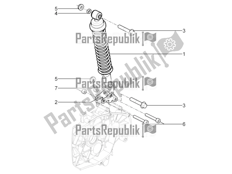 Toutes les pièces pour le Suspension Arrière - Amortisseur / S du Piaggio Typhoon 125 4T 2V 2019