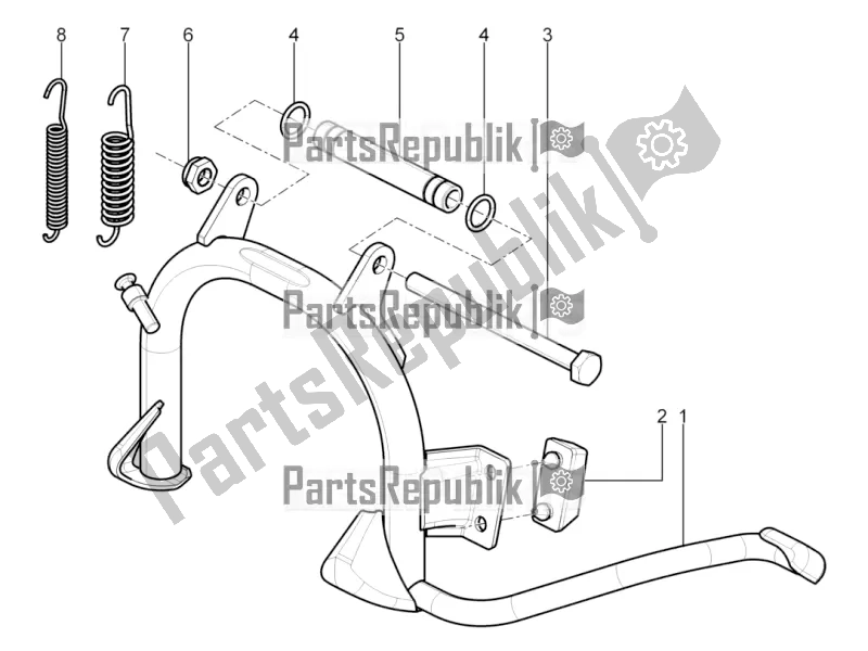 Toutes les pièces pour le Des Stands du Piaggio Typhoon 125 4T 2V 2019