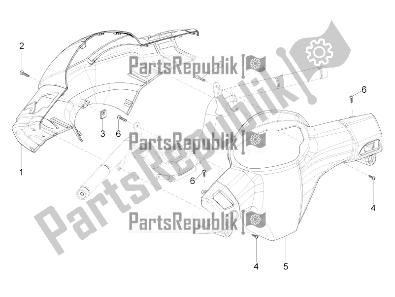 Toutes les pièces pour le Couvertures De Guidon du Piaggio Typhoon 125 4T 2V 2020