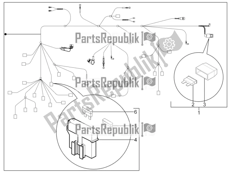 Tutte le parti per il Cablaggio Principale del Piaggio Typhoon 125 4T 2V 2020