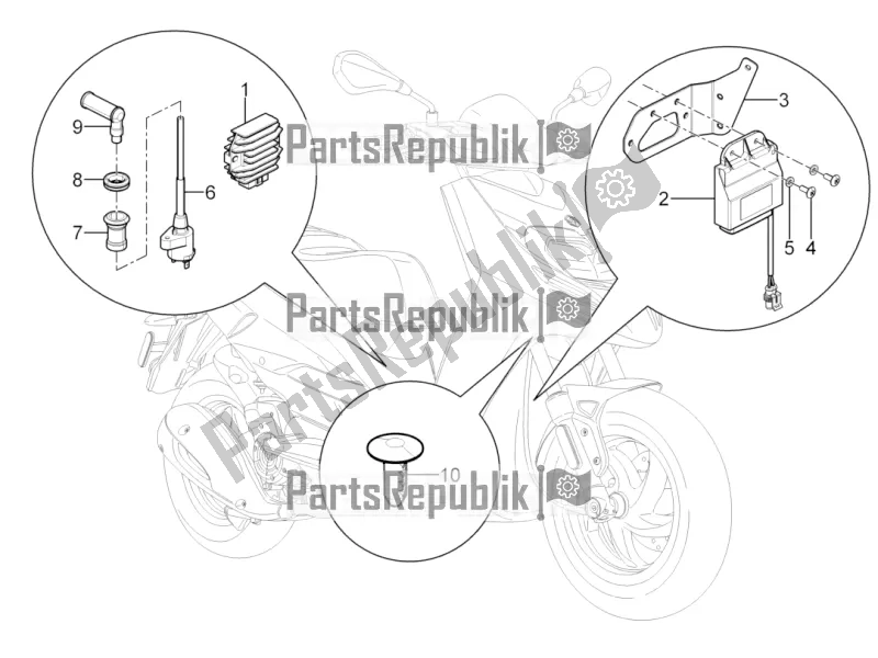All parts for the Voltage Regulators - Electronic Control Units (ecu) - H. T. Coil of the Piaggio Typhoon 125 4T 2V 2020