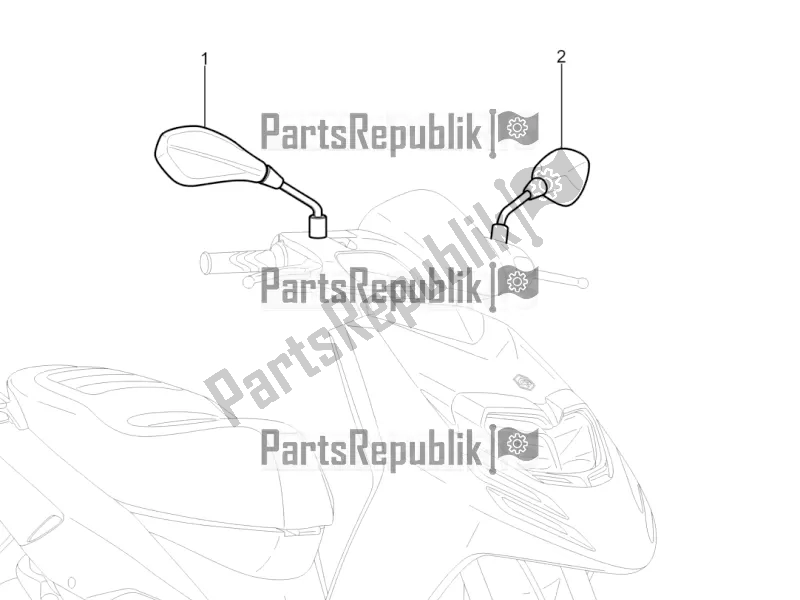 Todas las partes para Espejo / S De Conducción de Piaggio Typhoon 125 4T 2V USA 2016