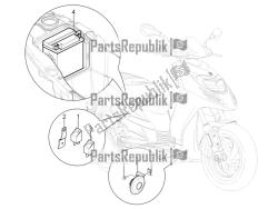 interruttori del telecomando - batteria - avvisatore acustico