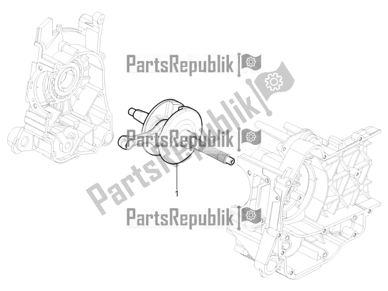 Toutes les pièces pour le Vilebrequin du Piaggio Typhoon 125 4T 2V USA 2017