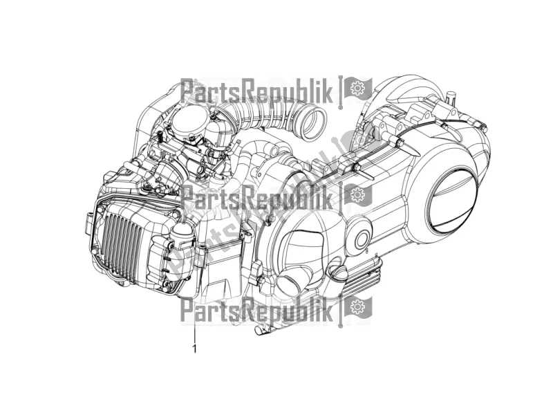 Toutes les pièces pour le Moteur, Assemblage du Piaggio Typhoon 125 4T 2V USA 2017