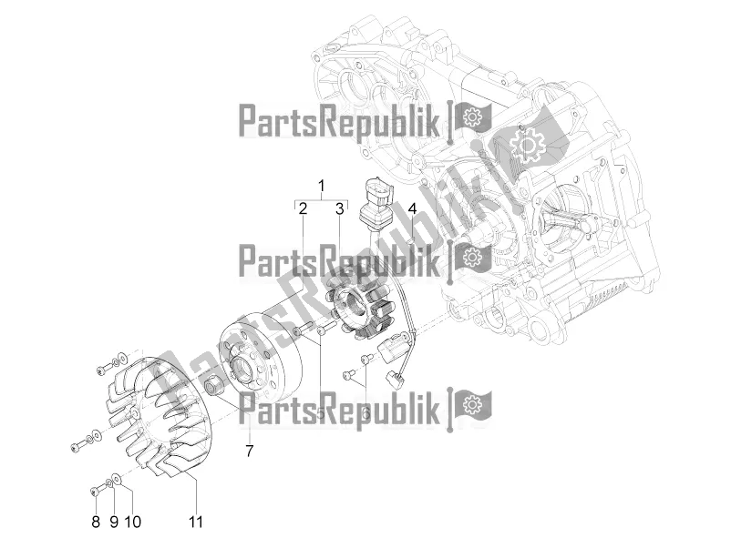 Toutes les pièces pour le Volant Magnéto du Piaggio Typhoon 125 4T 2V USA 2017