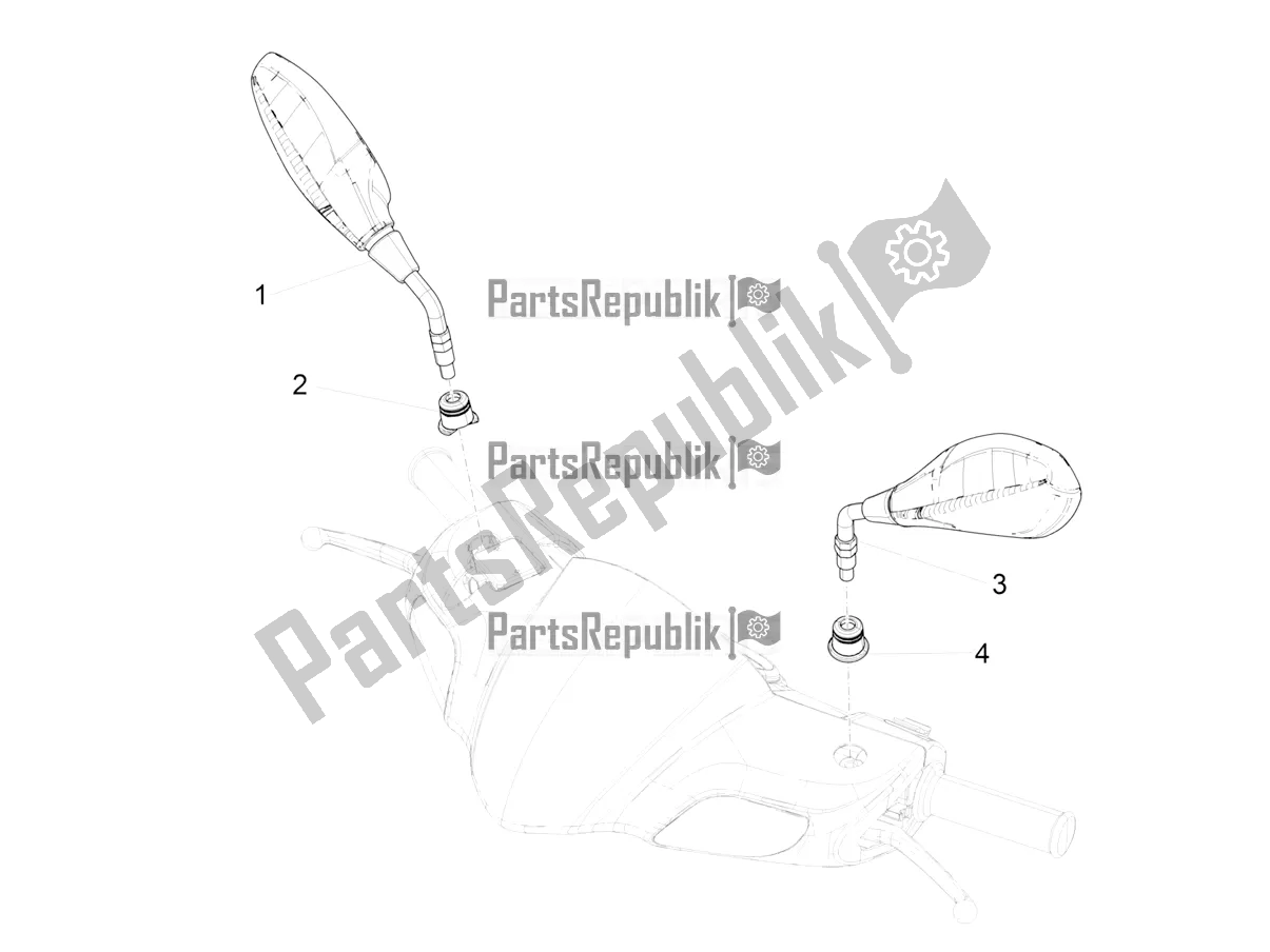 Todas las partes para Espejo / S De Conducción de Piaggio Typhoon 50 2T 2018