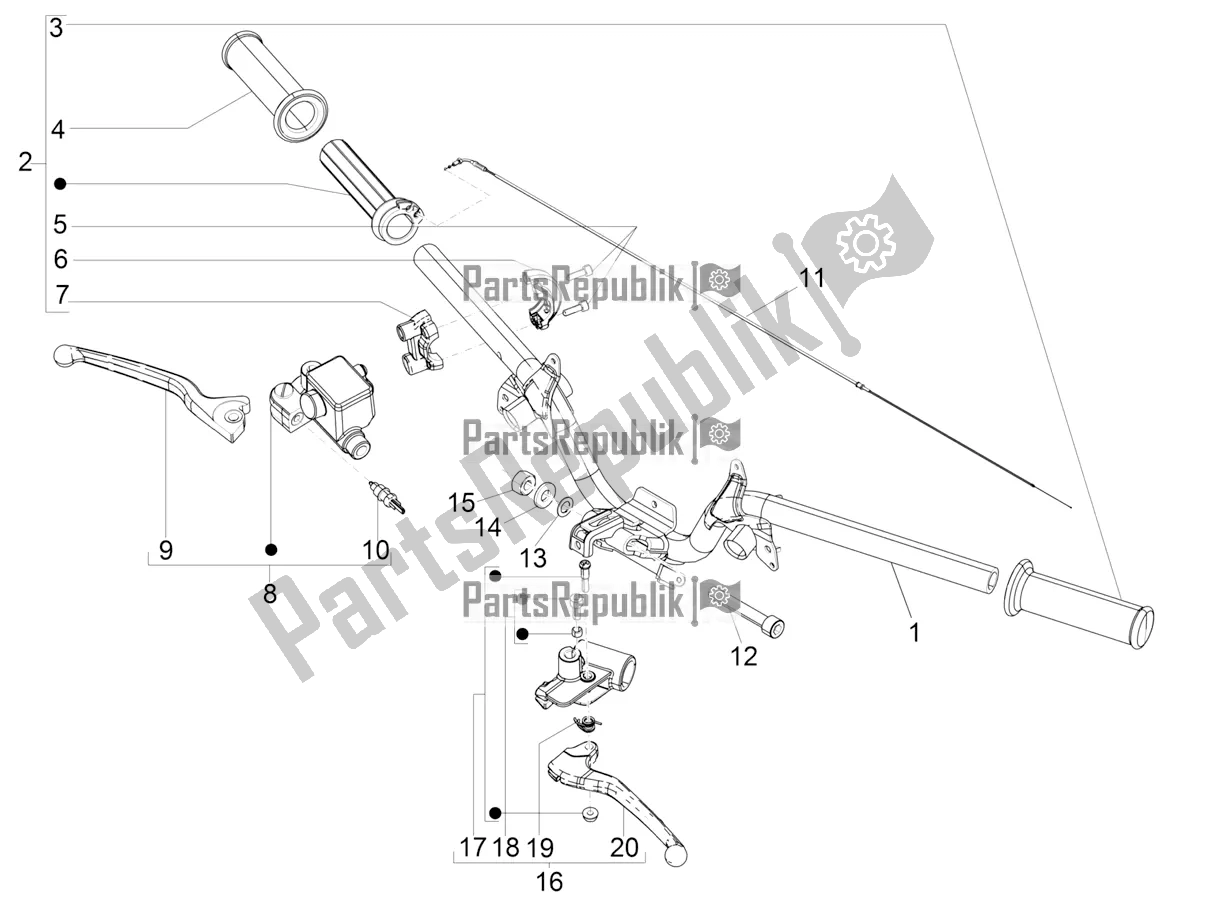 Toutes les pièces pour le Guidon - Master Cil. Du Piaggio Typhoon 50 2T 2018