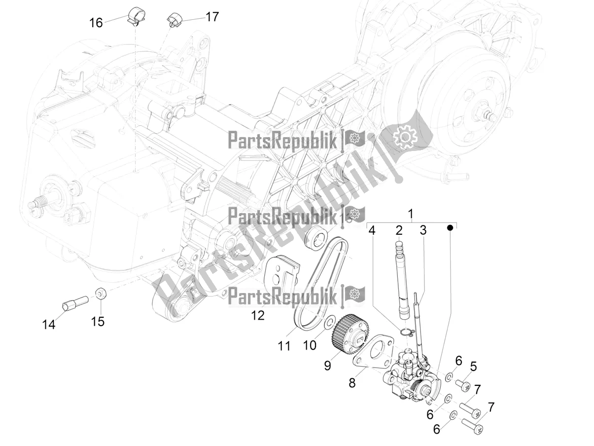 Alle onderdelen voor de Oliepomp van de Piaggio Typhoon 50 2T 2018