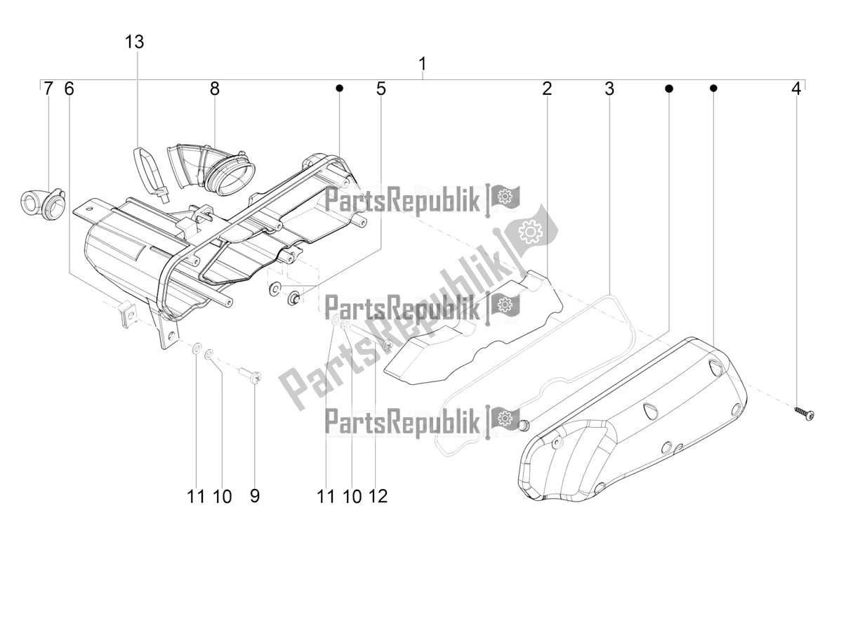 Toutes les pièces pour le Filtre à Air du Piaggio Typhoon 50 2T 2019