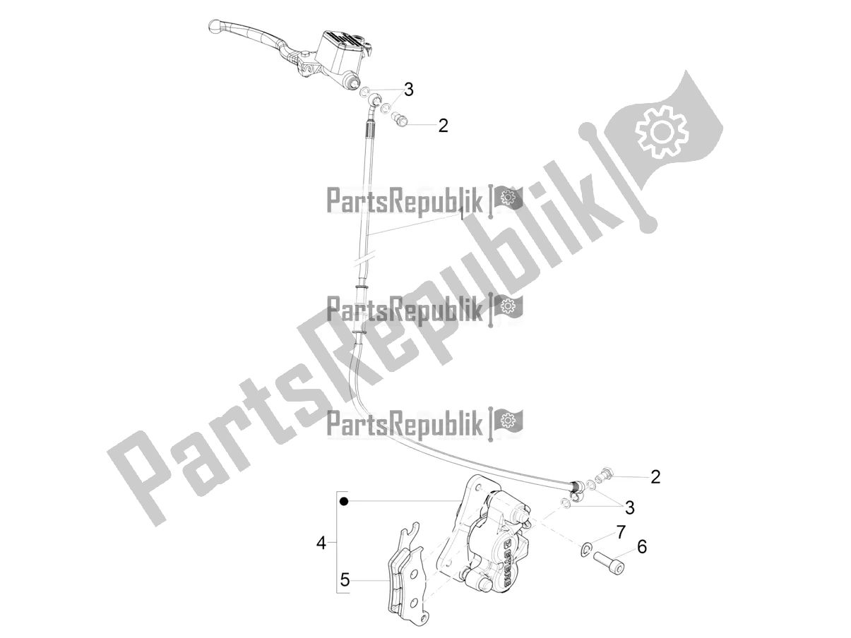 Toutes les pièces pour le Tuyaux De Freins - étriers du Piaggio Typhoon 50 2T 2019