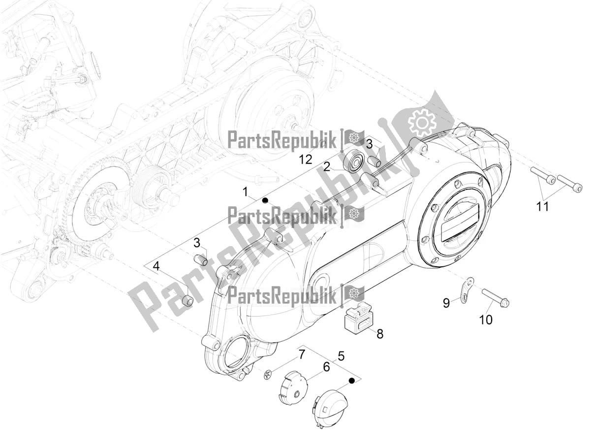 Toutes les pièces pour le Couvercle De Carter - Refroidissement Du Carter du Piaggio Typhoon 50 2T 2019