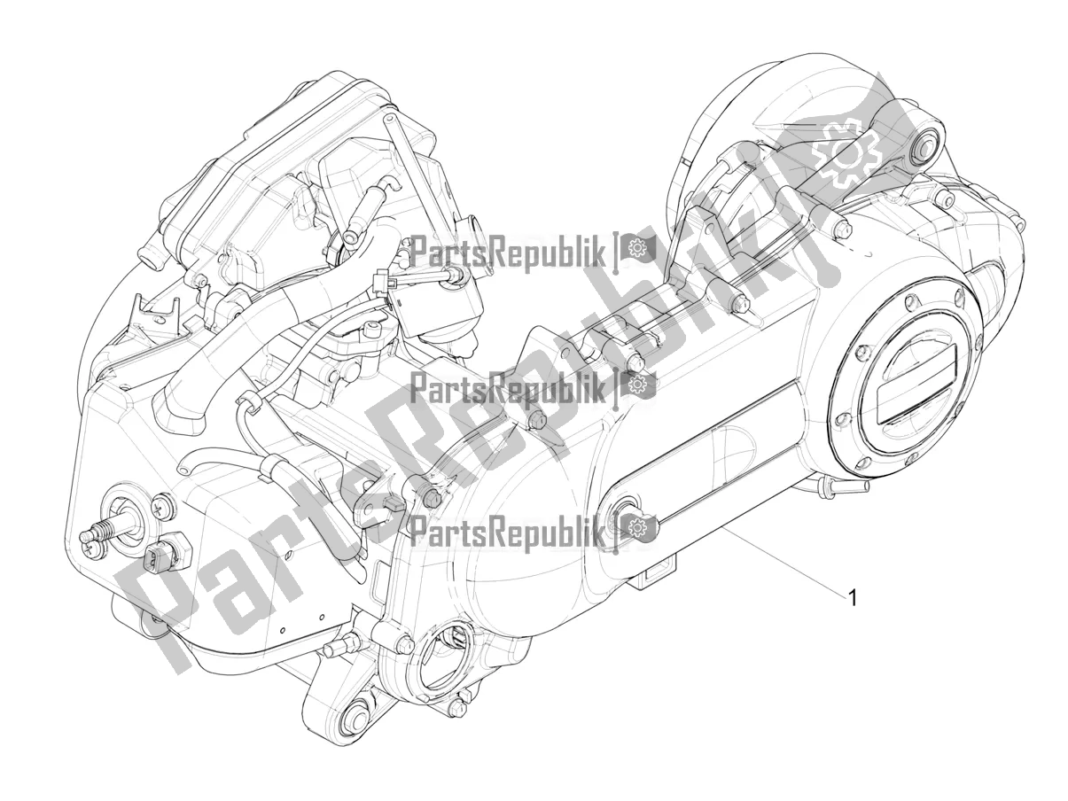 Toutes les pièces pour le Moteur, Assemblage du Piaggio Typhoon 50 2T 2019