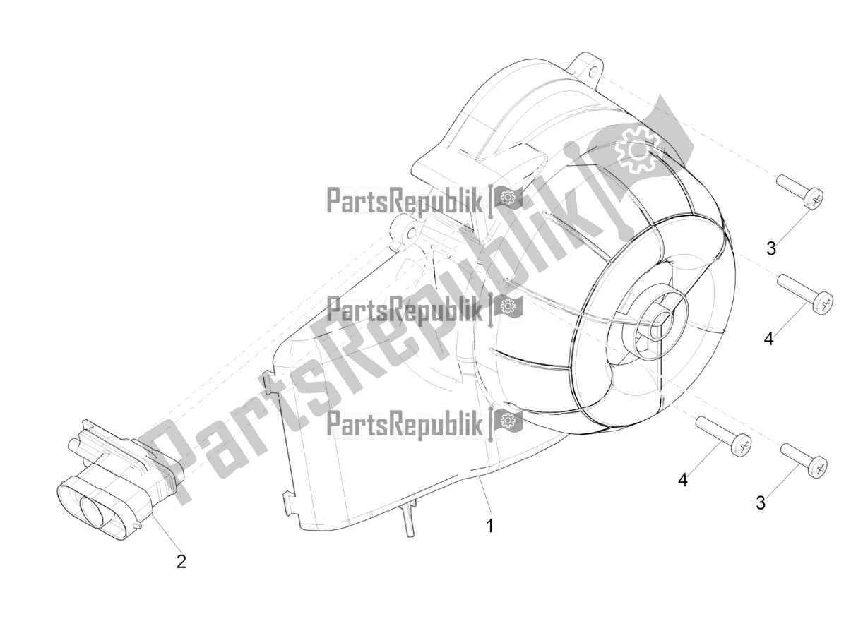 Toutes les pièces pour le Couvercle Magnéto Volant - Filtre à Huile du Piaggio Typhoon 50 2T 2019