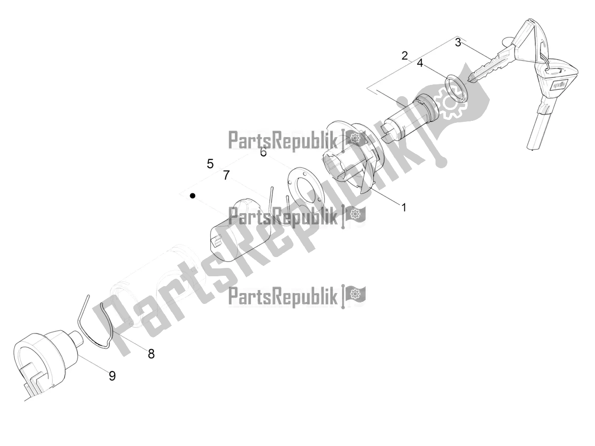 Toutes les pièces pour le Serrures du Piaggio Typhoon 50 2T 2019