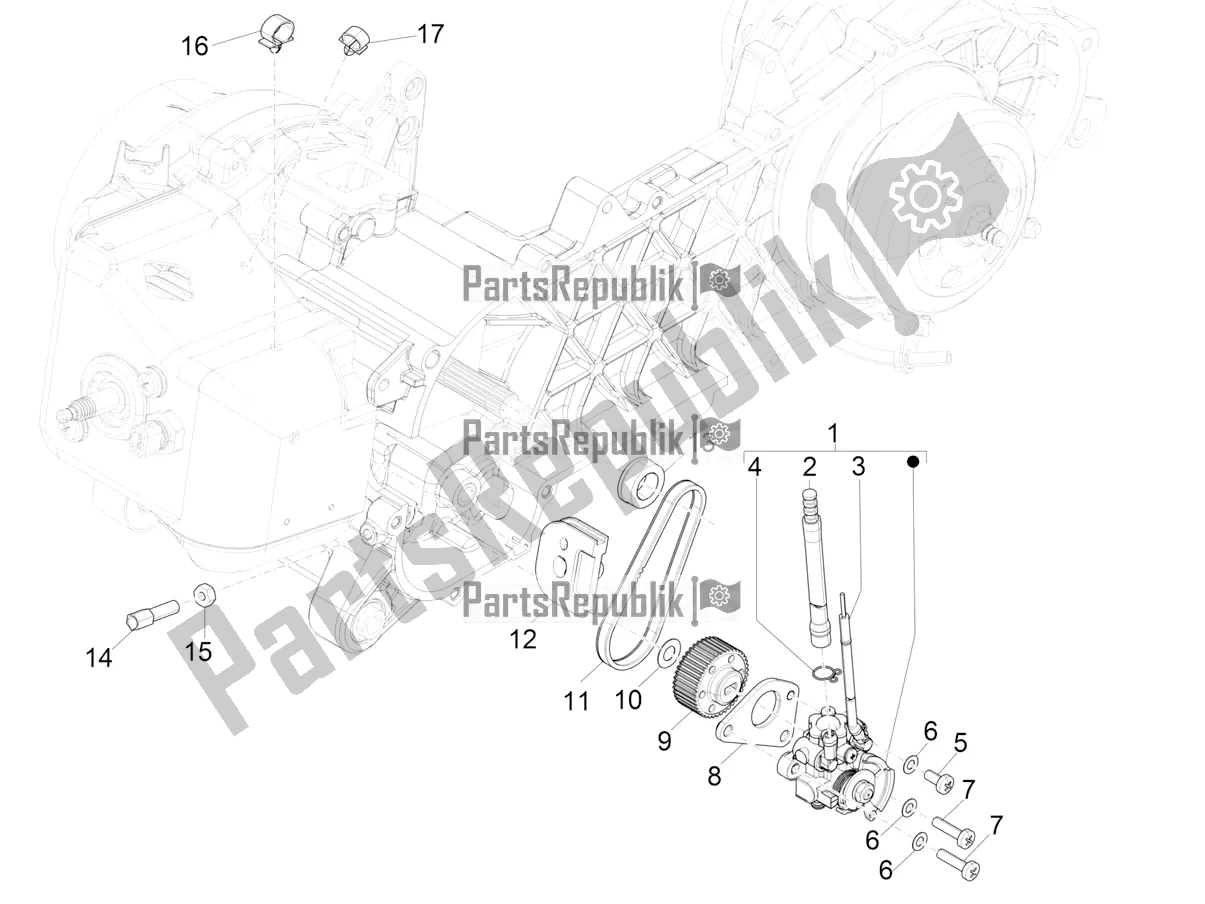 Toutes les pièces pour le La Pompe à Huile du Piaggio Typhoon 50 2T 2019