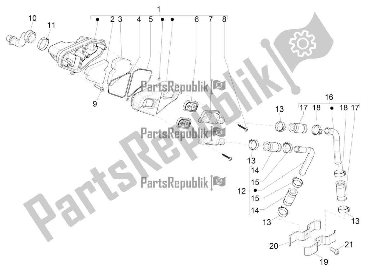 Toutes les pièces pour le Boîte à Air Secondaire du Piaggio Typhoon 50 2T 2019