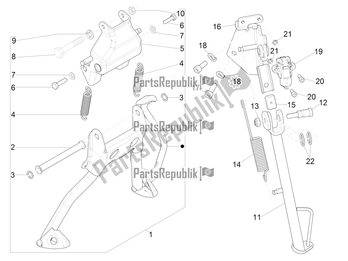 Toutes les pièces pour le Des Stands du Piaggio Typhoon 50 2T 2019