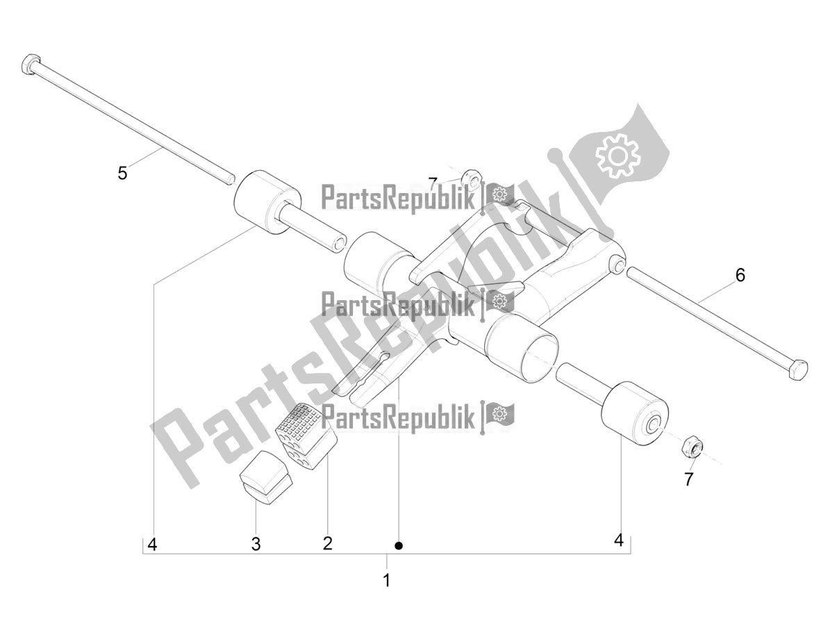 All parts for the Swinging Arm of the Piaggio Typhoon 50 2T 2019