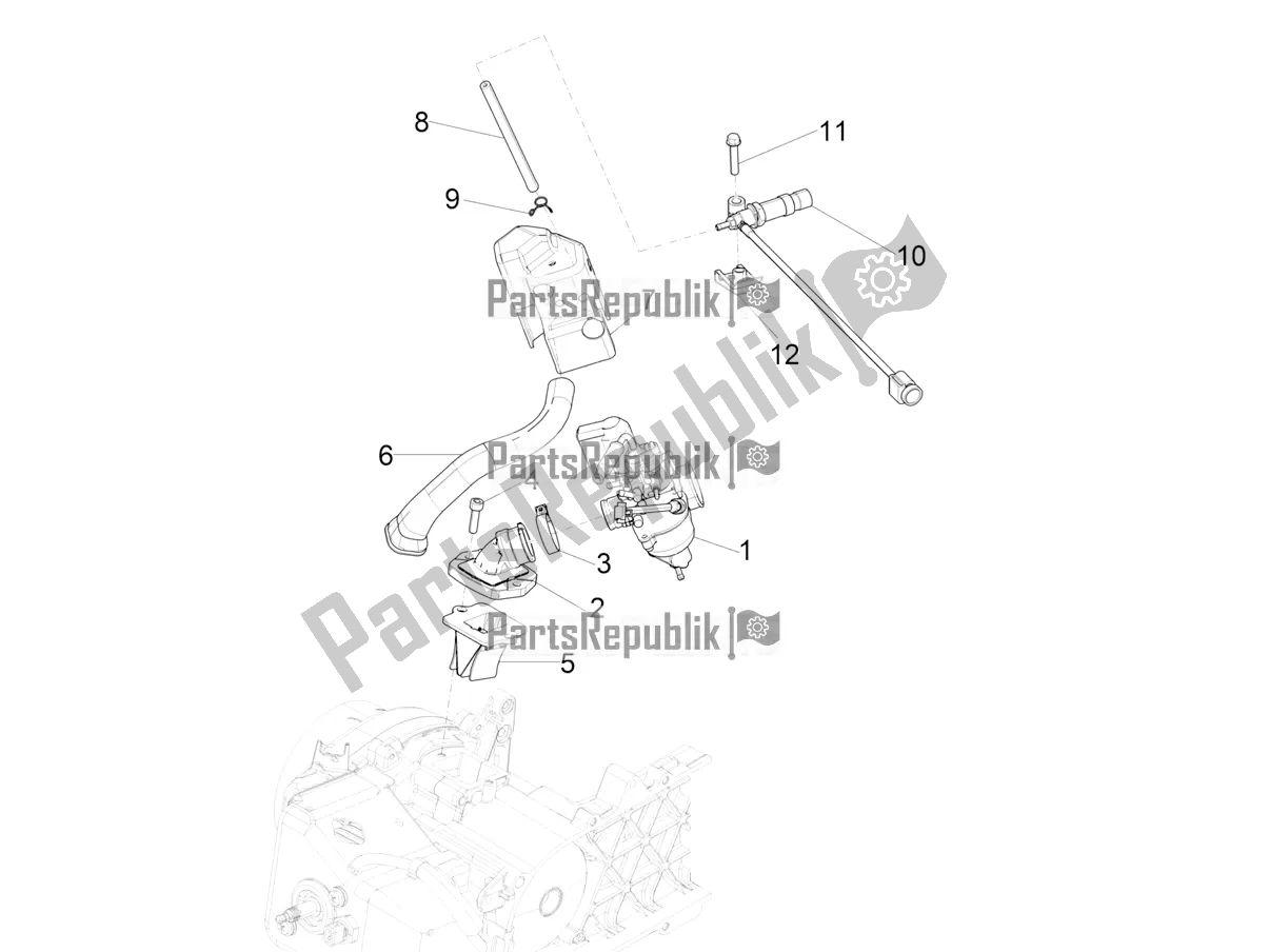 All parts for the Carburettor, Assembly - Union Pipe of the Piaggio Typhoon 50 2T 2020