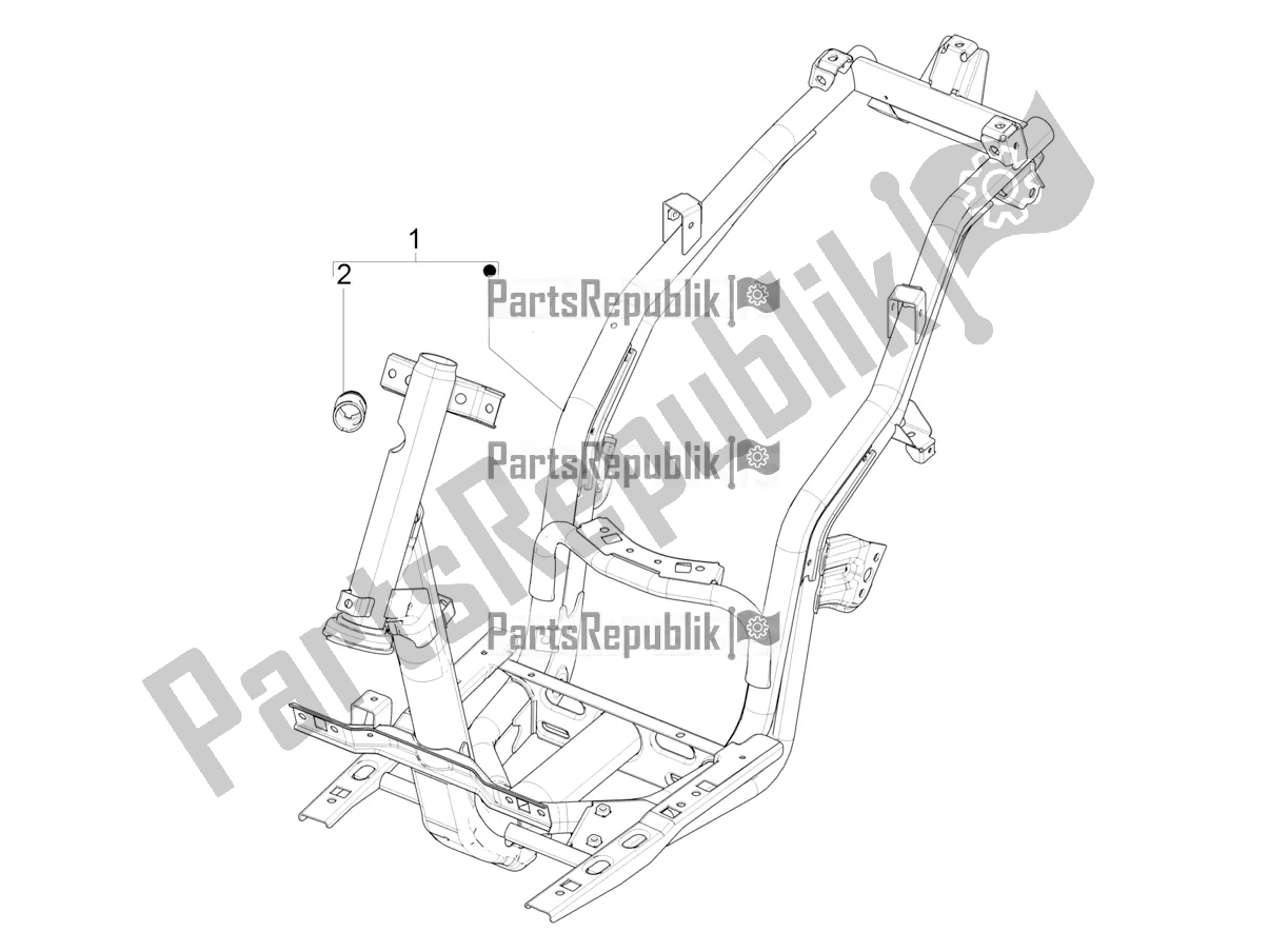 All parts for the Frame/bodywork of the Piaggio Typhoon 50 2T 2020