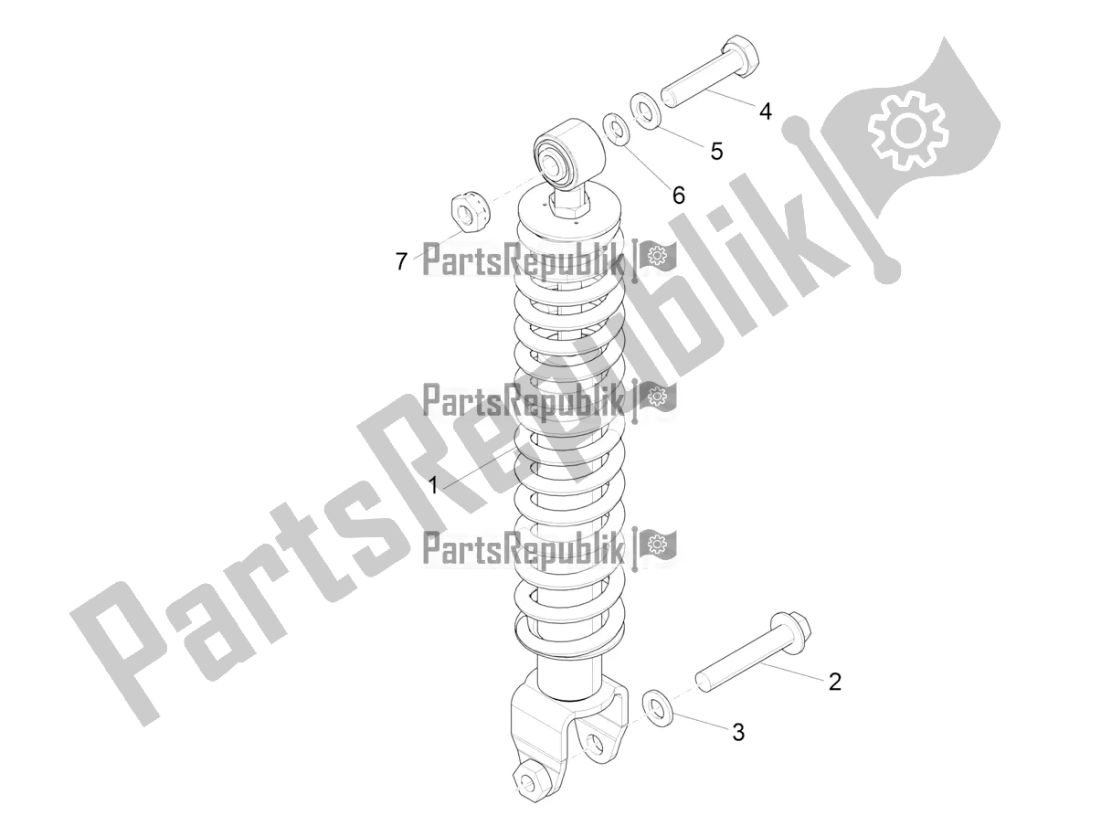 Toutes les pièces pour le Suspension Arrière - Amortisseur / S du Piaggio Typhoon 50 2T 2020