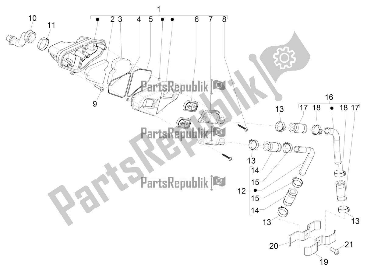 Tutte le parti per il Air Box Secondario del Piaggio Typhoon 50 2T 2020