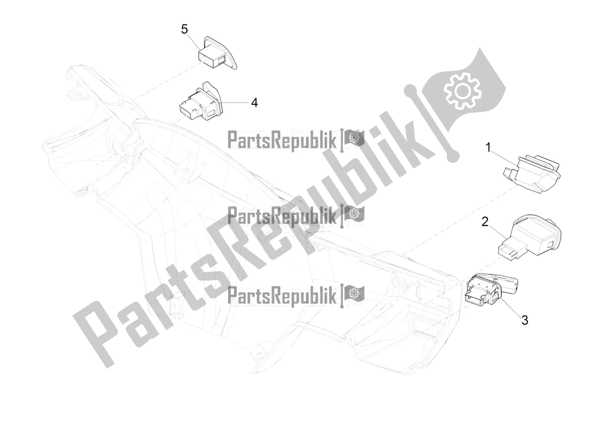 Wszystkie części do Selektory - Prze?? Czniki - Przyciski Piaggio Typhoon 50 2T 2020