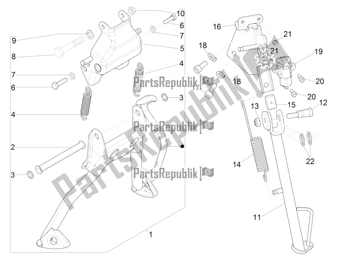 Toutes les pièces pour le Des Stands du Piaggio Typhoon 50 2T 2020