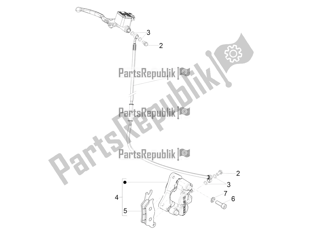 Toutes les pièces pour le Tuyaux De Freins - étriers du Piaggio Typhoon 50 2T 2021