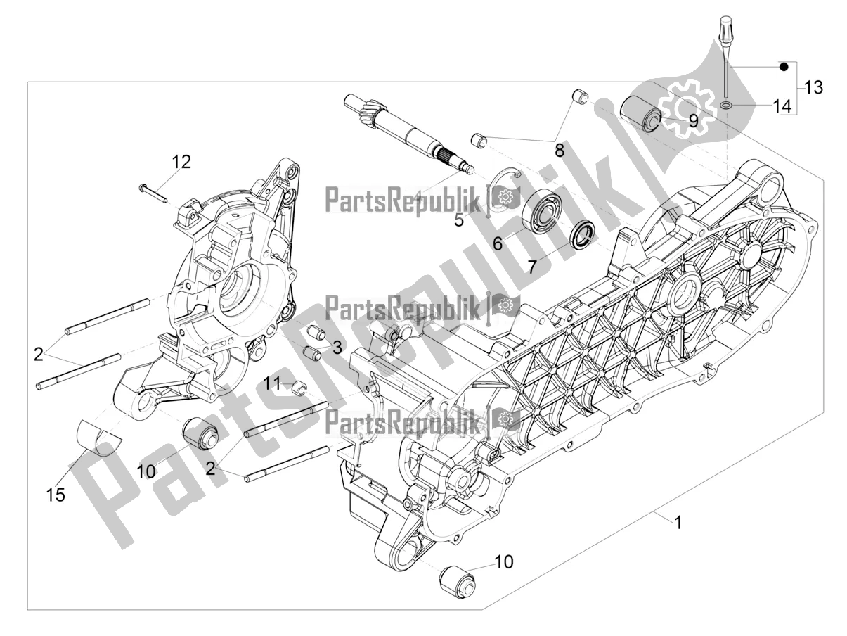 Toutes les pièces pour le Carter du Piaggio Typhoon 50 2T 2021