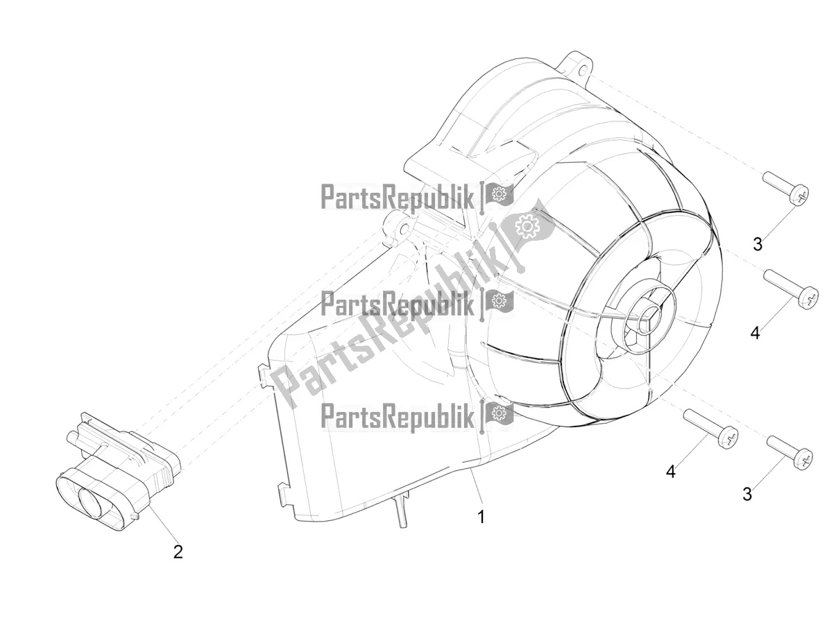 Toutes les pièces pour le Couvercle Magnéto Volant - Filtre à Huile du Piaggio Typhoon 50 2T 2021