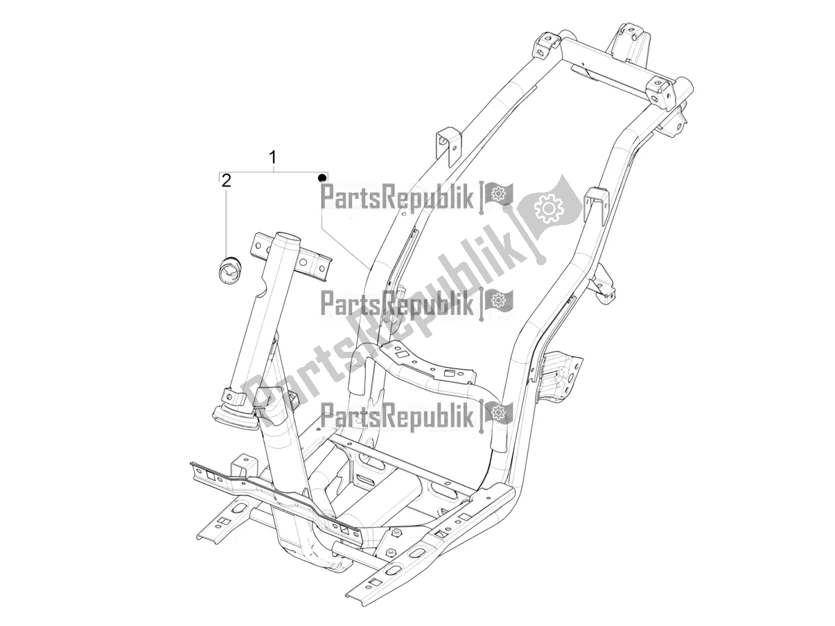 All parts for the Frame/bodywork of the Piaggio Typhoon 50 2T 2021